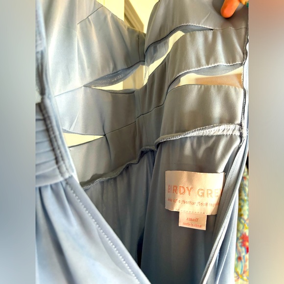 Birdy Grey Elsye Blue Mesh Bridesmaid Dress - Picture 3 of 7